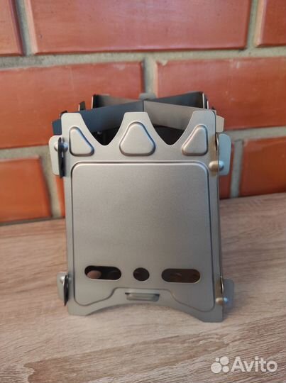 Печка щепочница титановая