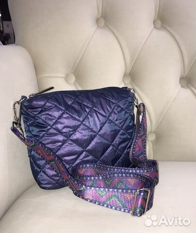 Сумочка новая фиолетовая кроссбоди нейлоновая