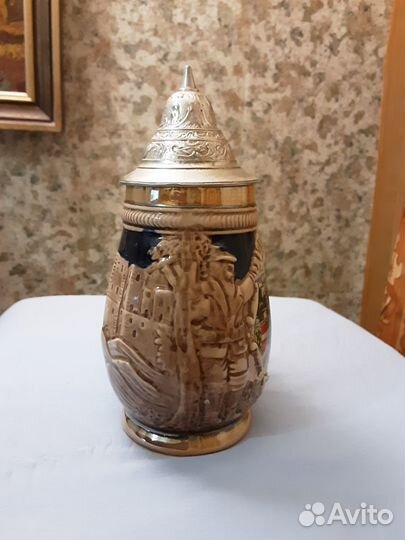 Кружка пивная, керамика, Германия, винтаж