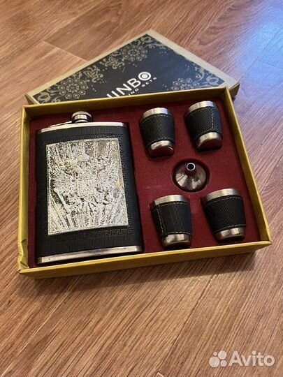 Набор подарочный мужской фляжка, 4 стопки, воронка