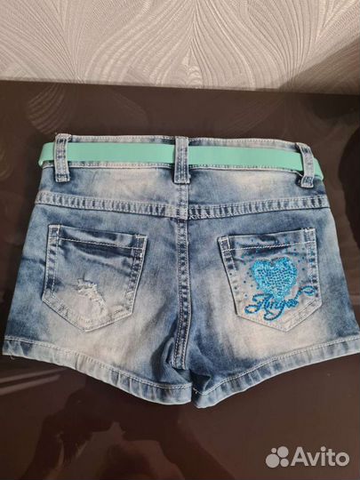 Стрейч шорты джинсовые для девочки