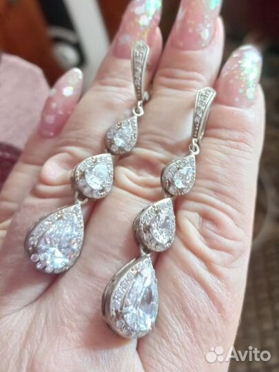 Серебряные серьги СССР