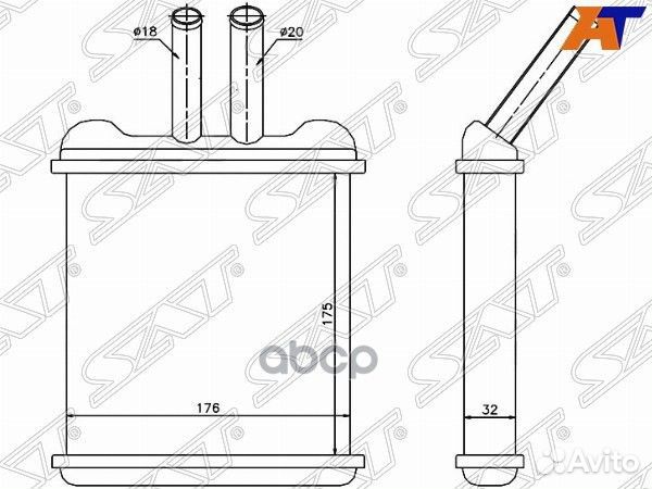 Радиатор отопителя салона daewoo nubira/lacetti