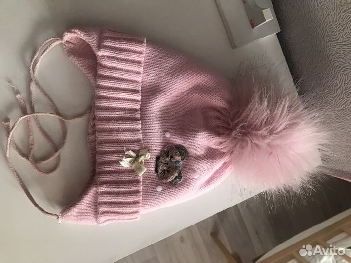 Шапка зимняя для девочки 1,6 года