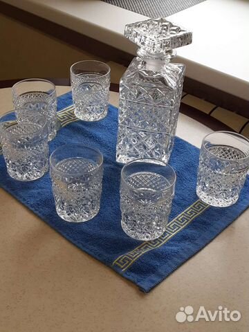 Богемский хрусталь- штоф и 6 стаканов