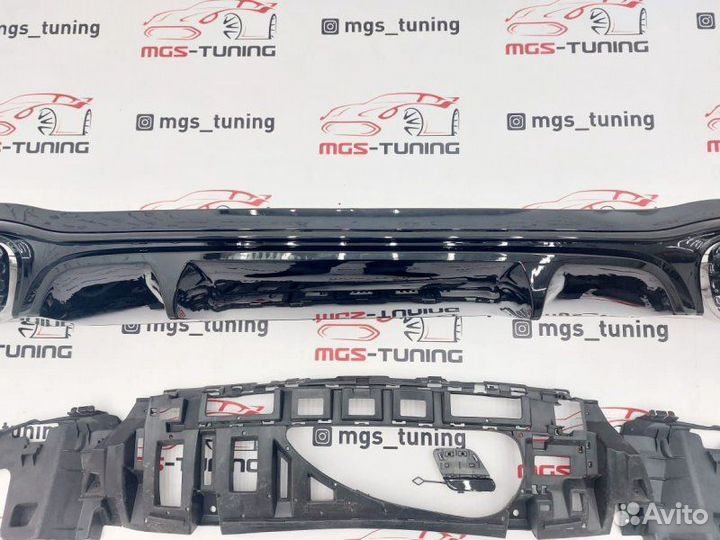 Диффузор с насадками E63s Mercedes w213 Рест