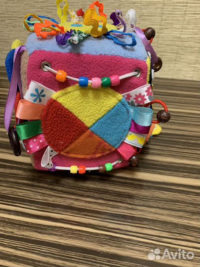 Куб Бизиборд (развивающие игрушки из флиса