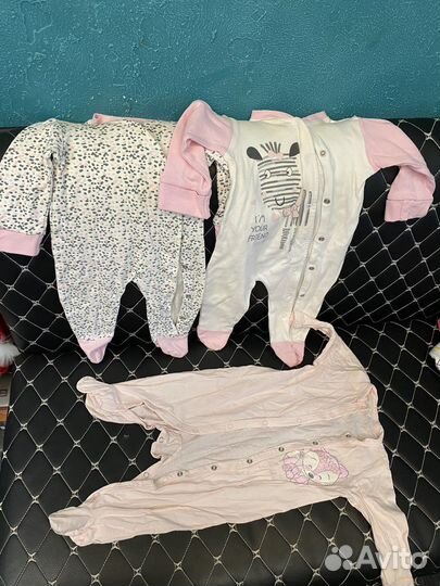Три пакета вещей на девочку 6-12 месяцев