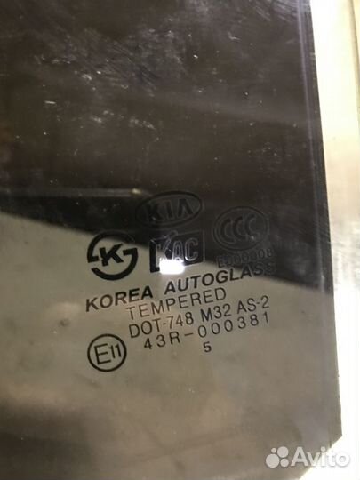 Стекло заднее левое Kia Rio 2