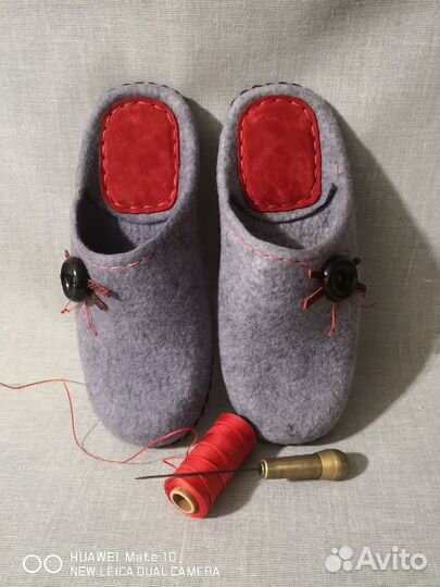 Тапки мужские валяные. ручная работа