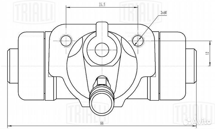 Цилиндр тормозн Nissan Navara 05- задн d22.2мм CF