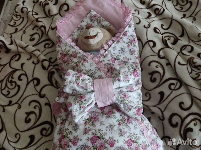 Конверт одеяло на выписку для девочки