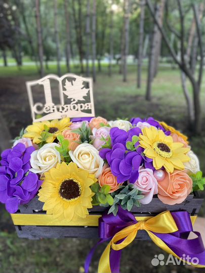 Букет из мыльных роз