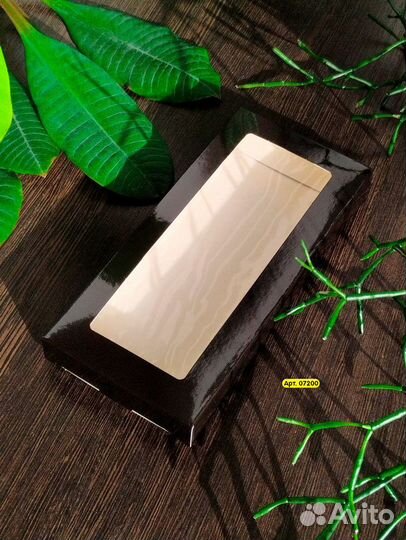 Коробочки под плитку шоколада черные