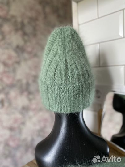 Шапка и варежки из пуха норки