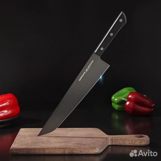Нож кухонный Samura shadow Black-coating ст.AUS8