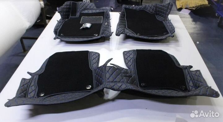 Кожаные 3D коврики в салон авто