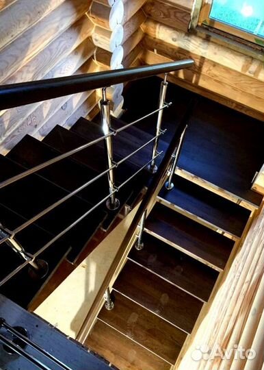 Лестница г-образная на дачу