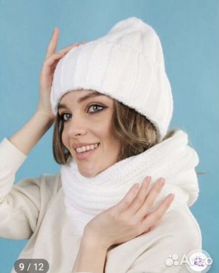 Новый комплект шапка и шарф