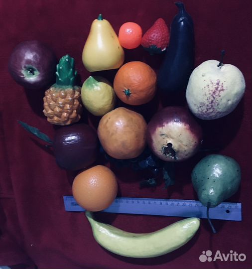 Овощи и фрукты, большие, разные