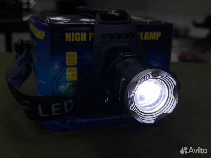 Налобный фонарь желтый/белый цвет