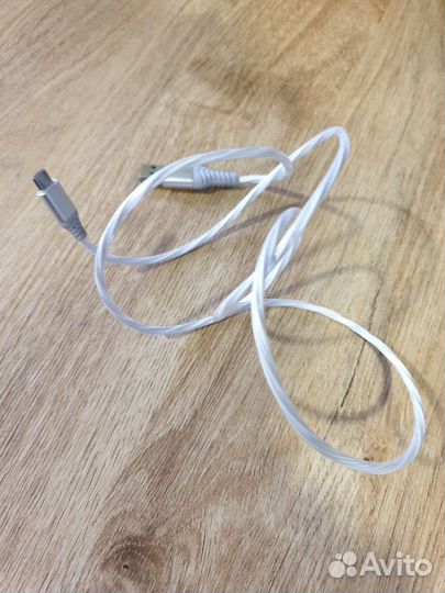 Кабель micro USB для зарядки, светящийся 1 метр