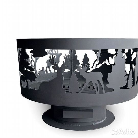 Чаша для костра рисунок леса 600мм высота 25см