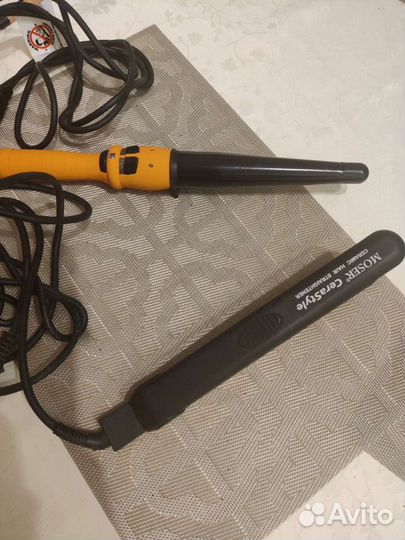 Утюжок Moser и конусная плойка Ollin