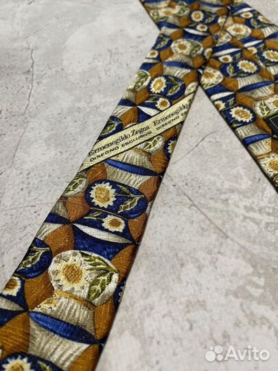 Ermenegildo zegna monogram tie галстук шелк
