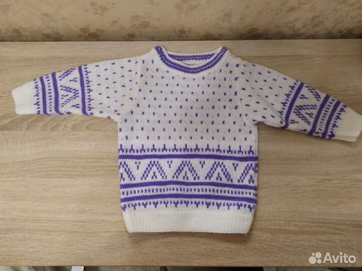 Пакетом Вязаные детские вещи 0-6 мес