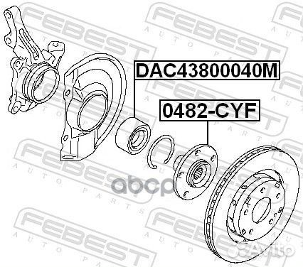 Подшипник ступ. пер Mitsubishi Outlander 06