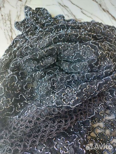 Платок, вышитый бисером (ручная работа)