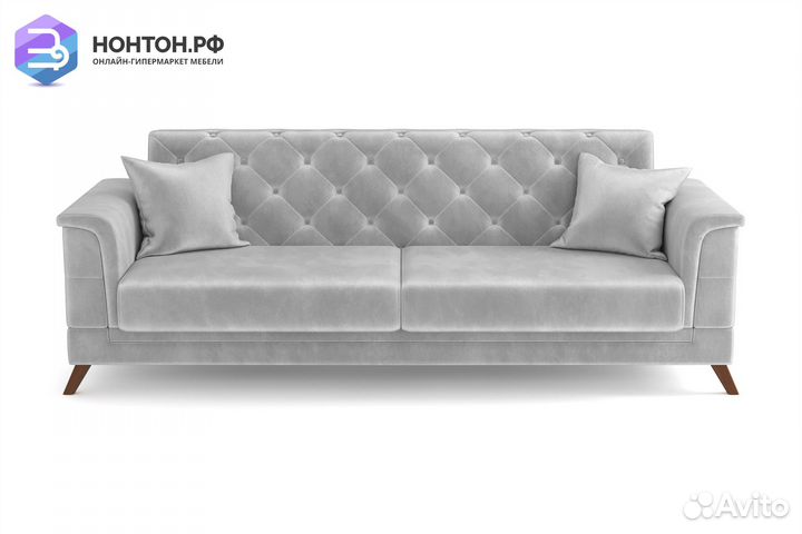 Диван книжка Амарант светло-серый