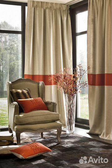 Шторы интерьерные хлопок лен на заказ