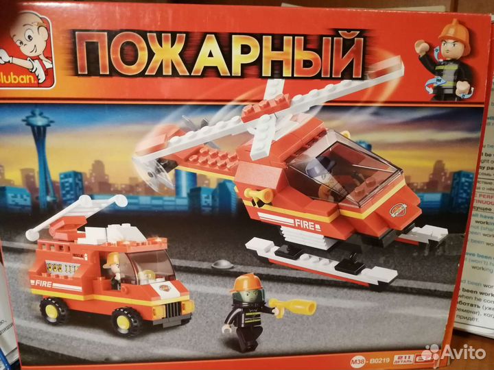 Конструктор пожарные машина и вертолет