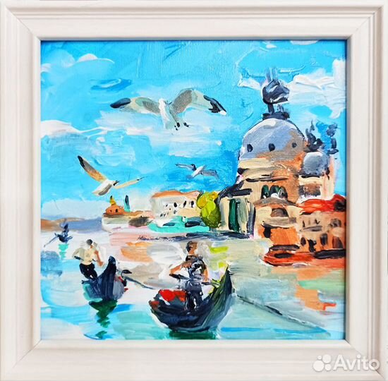 Картина Венеция каналы пейзаж масло холст живопись