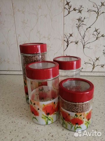 Банки для круп стекло