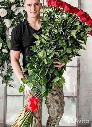 Высокие розы 150 160 170 180 190см доставка Москва