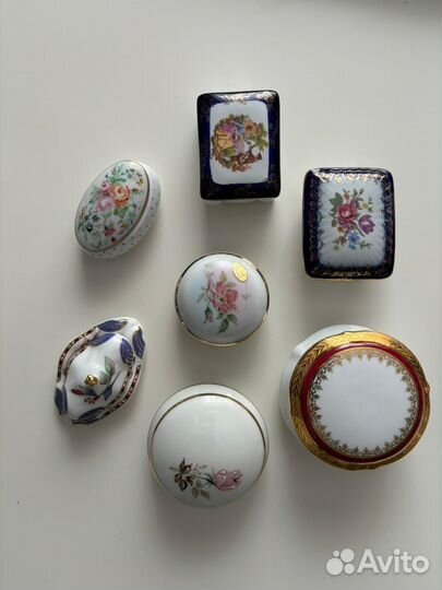 Шкатулки тарелочки фарфор Германия Франция