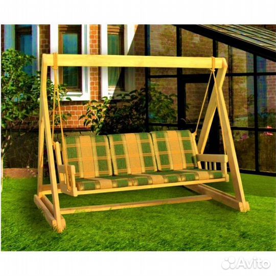Садовые качели из дерева