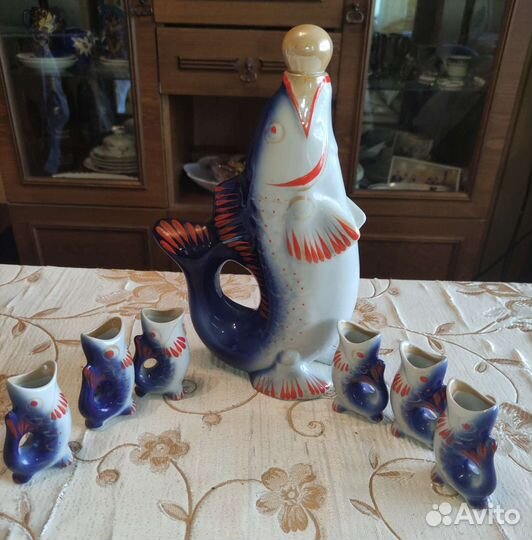 Коньячный набор СССР (фарфор винтаж )