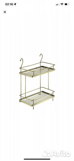 Полка для кухонного рейлинга цвет бронза