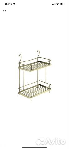 Полка для кухонного рейлинга цвет бронза