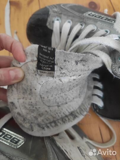 Хоккейные коньки bauer 39 размер