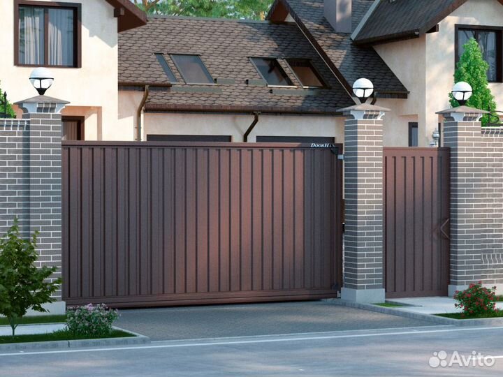 Откатные ворота 3900*2100