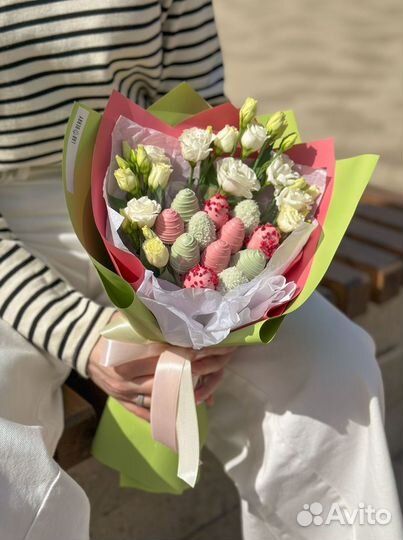 Букеты из клубник в шоколаде