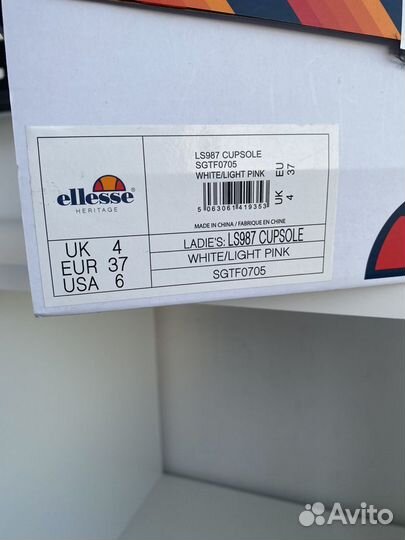 Кеды женские новые Ellesse LS987 Cupsole