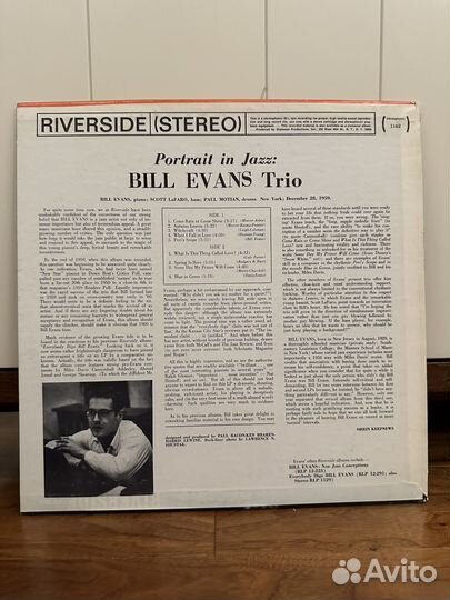 Bill Evans Trio – Portrait In Jazz, Riverside, NM