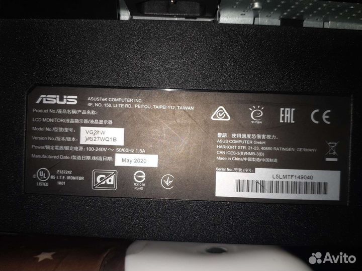 Монитор Asus TUF Gaming VG27WQ1B