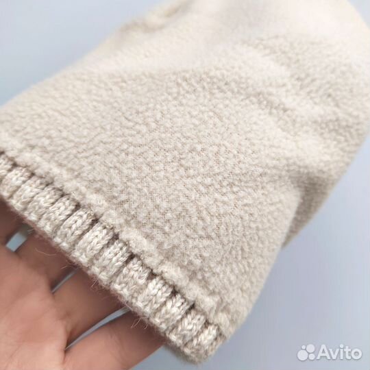 Резерв Шапка женская вязаная бежевая